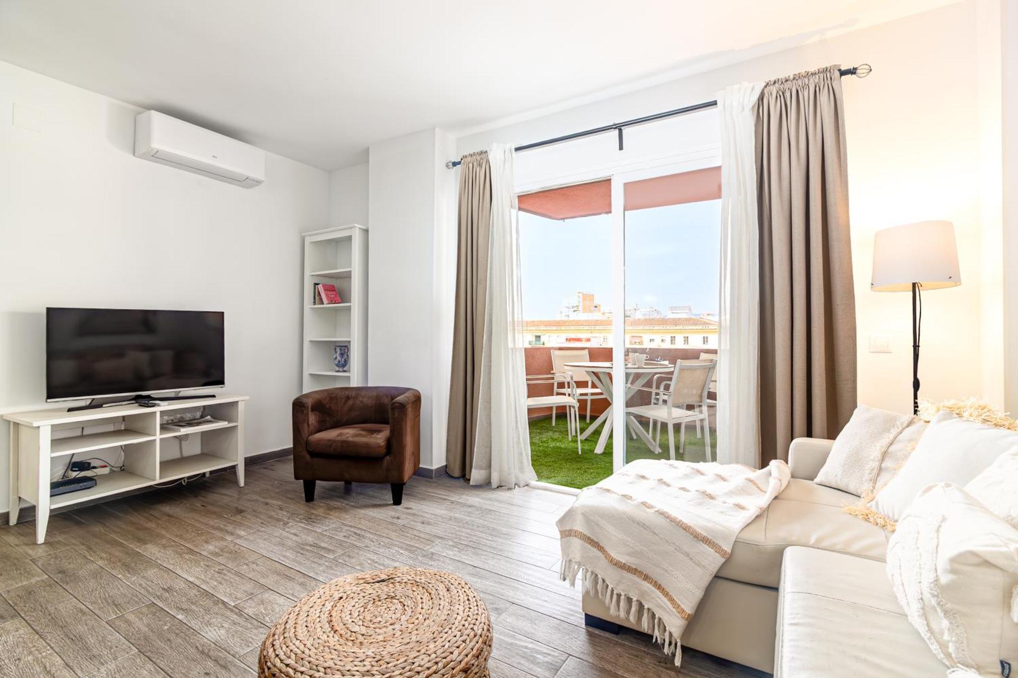 Malaga Center Flat Beach & Terrace Dış mekan fotoğraf